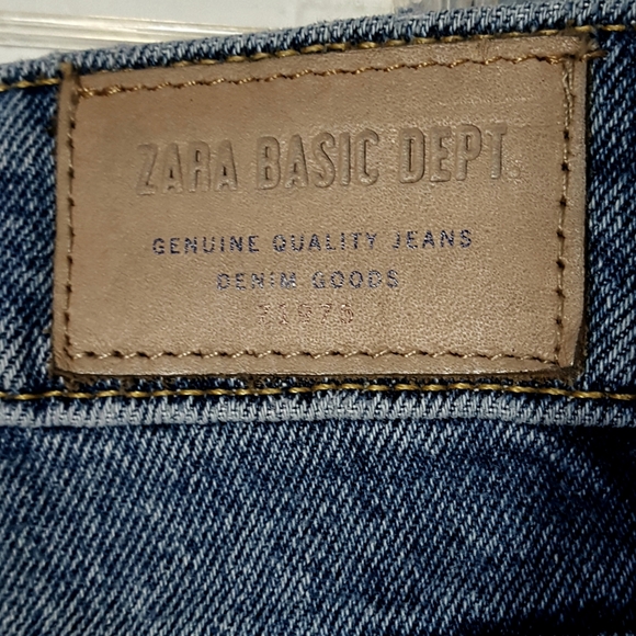 Zara Relaxed Embroidered Sequin Distressed Jeans - Picture 6 of 8